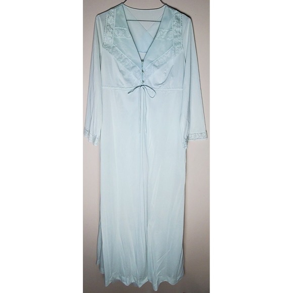 Other - Vintage Shadow Line Long Nightgown Night‎ Gown Robe Set Trad Wife Medium